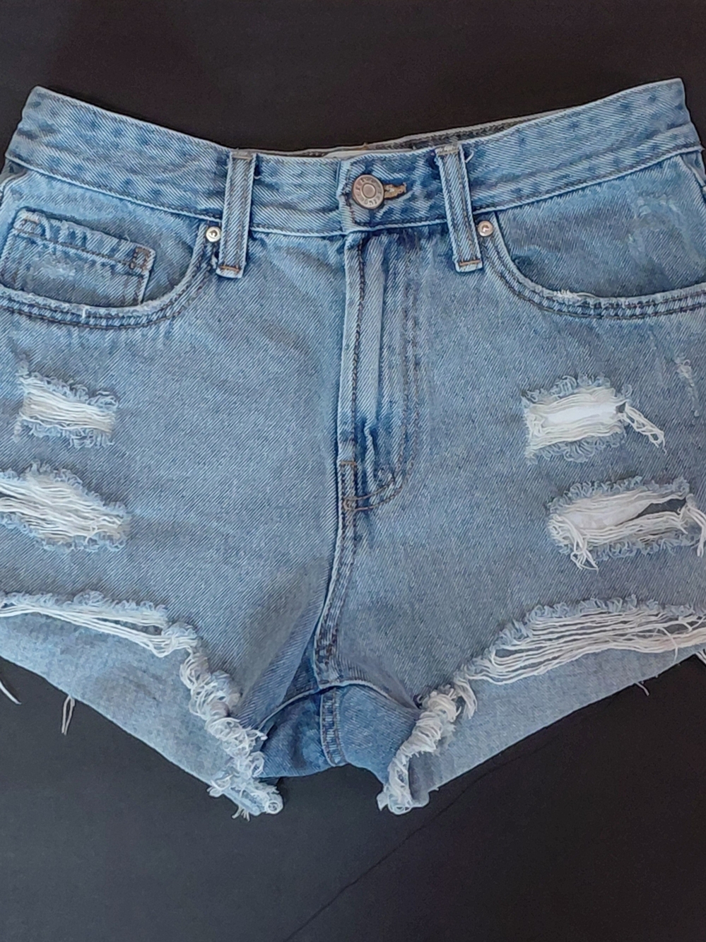 Refuge Denim Chelsea Women's  High Rise Distressed Jeans Shirts Blue SZ 3
